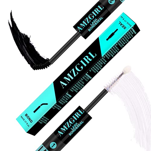AMZGIRL Black Bond and Seal Lash Glue, Waterproof Lash Cluster Glue