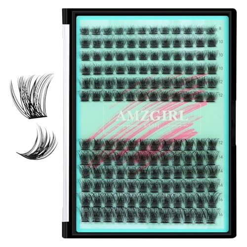 AMZGIRL Wispy Lash Clusters, D Curl Lash Clusters for Natural Look